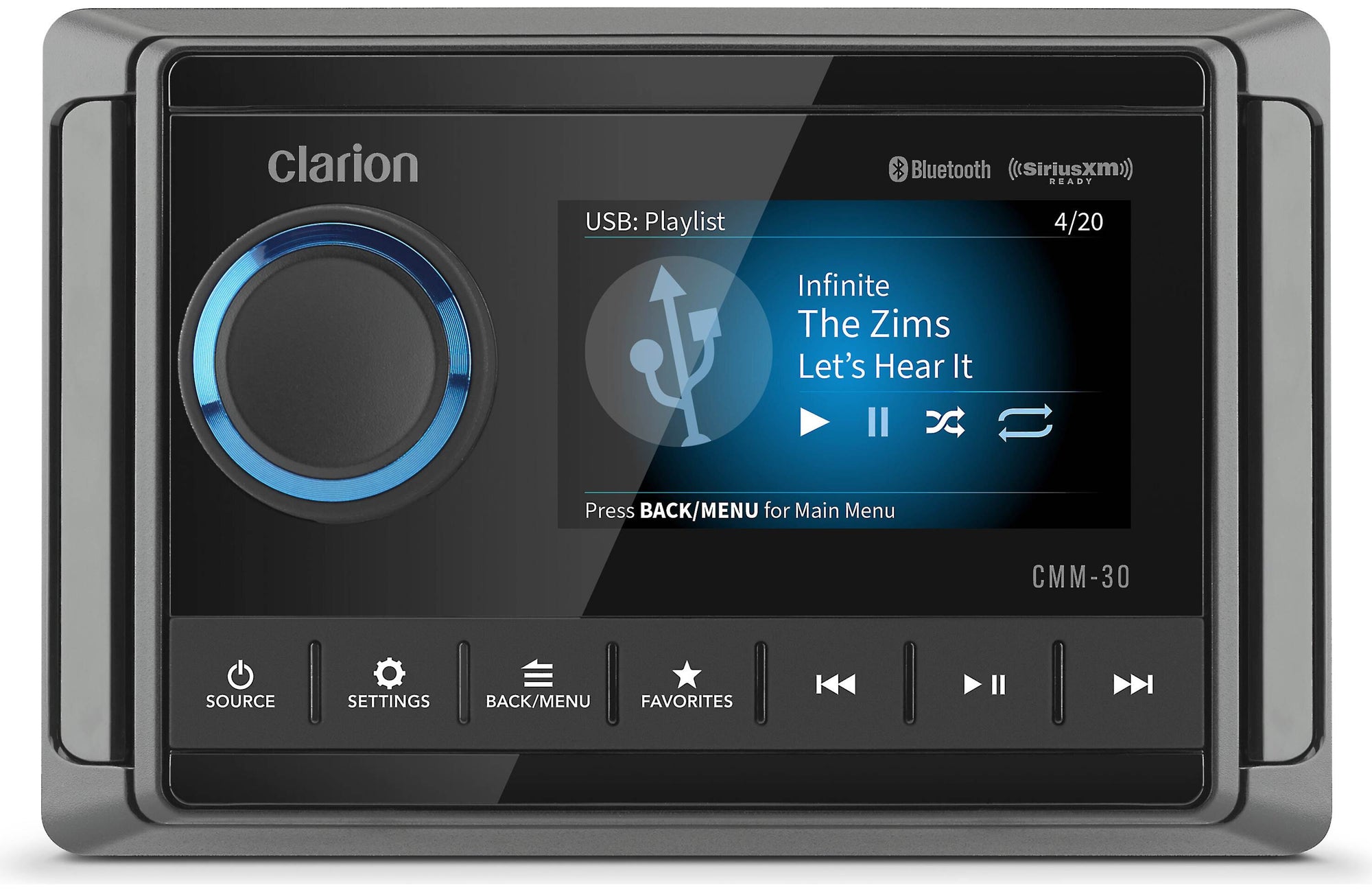 Clarion CMM-30 Marine digital media receiver with 3