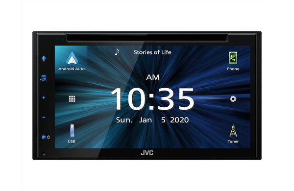 JVC KW-V660BT 6.8 Double DIN Car Stereo receiver with Android Auto, Apple  Car Play and Gesture Control