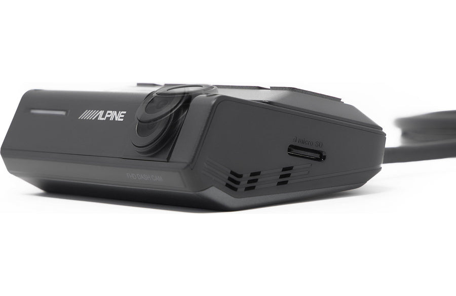 Alpine DVR-C320R HD dash cam with Wi-Fi and included rear-view cam — designed for select Alpine touchscreen radios